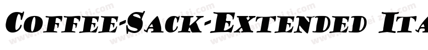 Coffee-Sack-Extended Italic字体转换